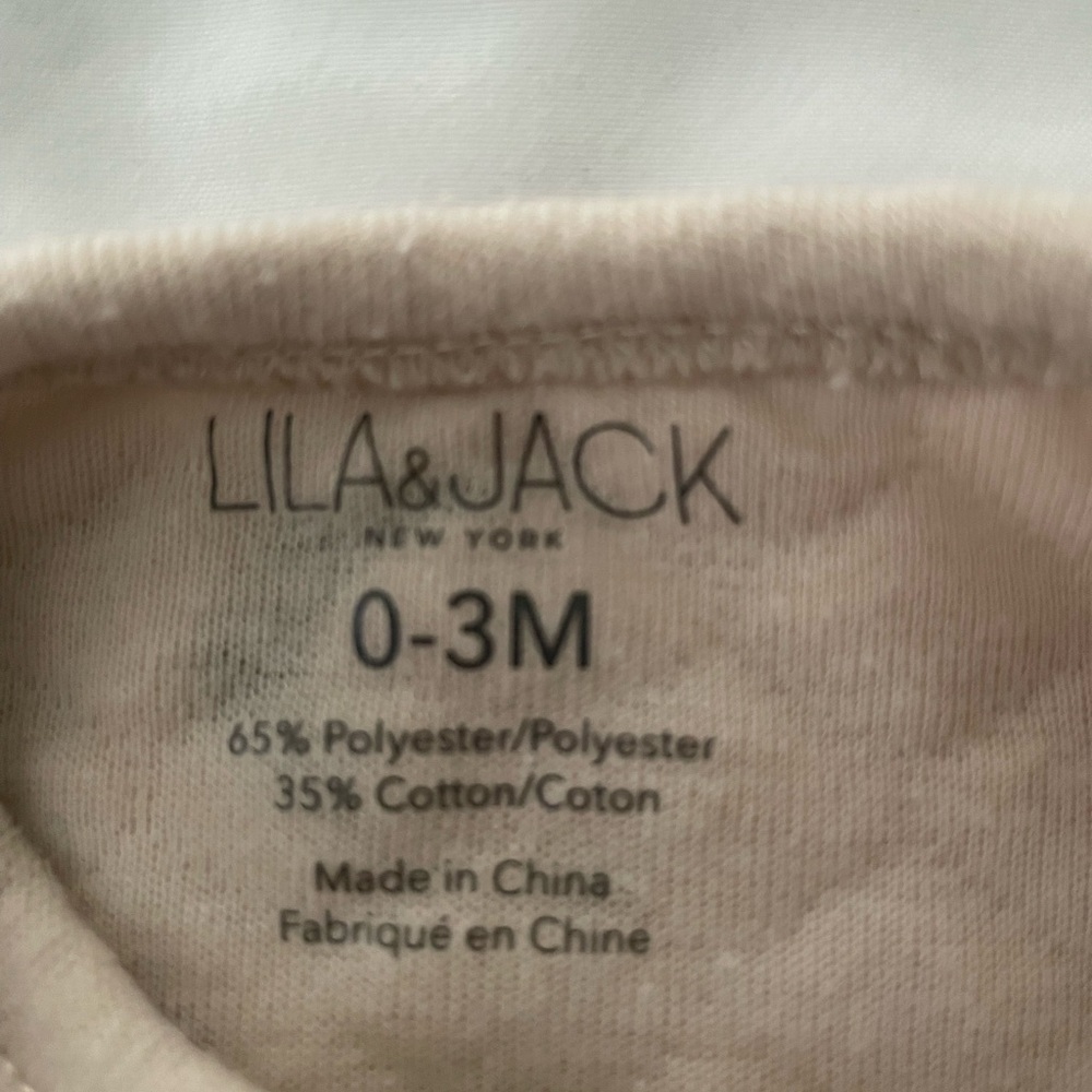 Lila And Jack Halloween One Piece Snap Button Footed Sleeper Size 0-3m in cream - Picture 4 of 5